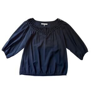 Trina Turk Women's Top - Black - Size L - 100% Cotton